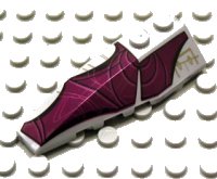 LEGO part Wedge 6 x 2 Left with Purple Wing Pattern 41748px1