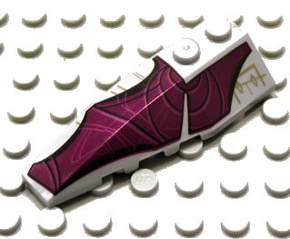 LEGO onderdeel Wedge 6 x 2 Left with Purple Wing Pattern (41748px1)