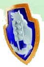LEGO onderdeel Large Figure Shield, 2 x 4 Brick Relief, Danju Wolf with Dark Purple and Gold Pattern (50654pb01)