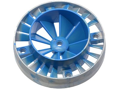 LEGO onderdeel Engine, Very Large Turbine with Marbled Blue Center Pattern (53983pb02)