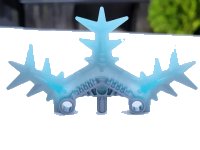 LEGO part Bionicle Weapon Ice Shield Half with Marbled Trans-Light Blue Pattern 64266pb01