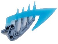 LEGO part Bionicle Weapon Ice Slicer with Molded Trans-Light Blue Blade Pattern 64309pb01
