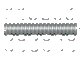 LEGO part Hose, Ribbed 7mm D.  6L / 4.8cm 78c06