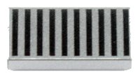 LEGO part Tile 1 x 2 with Black Grille Pattern - 10 Bars 3069pb0660