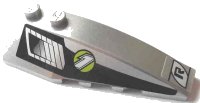 LEGO part Wedge 6 x 2 Right with Air Vent and '1' in Lime Circle and 'R' in White Ellipse Pattern (Stickers) - Set 8647 41747pb041