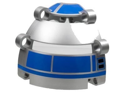 LEGO onderdeel Technic, Panel Dome 6 x 6 x 5 2/3 with R2-D2 No Eye Pattern (51ps1)