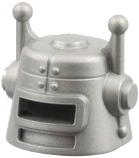 LEGO part Minifigure, Headgear Helmet Robot with Eye Slot and Antennas 87992