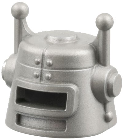 LEGO onderdeel Minifigure, Headgear Helmet Robot with Eye Slot and Antennas (87992)