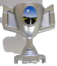 LEGO part Minifigure, Utensil Trophy Cup with Road and Full Moon Pattern (Sticker) - Set 8898 89801pb01