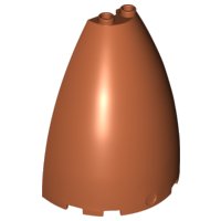 LEGO part Cone Half 6 x 3 x 6 (Elliptic Paraboloid) 18909