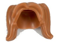 LEGO part Minifigurine, Cheveux Femme Couettes Hautes, Longue Frange, Trou sur le Dessus 20596
