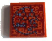 LEGO part Tile 2 x 2 with Aromatic Hydrocarbon Chemical Formula and 'H2O' Pattern (Sticker) - Sets 60226 / 60228 3068pb1331