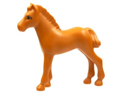 LEGO onderdeel Horse, Foal, Belville with Black Outlined Eyes with Eyelashes, Eye Whites, and Large Pupils with White Glints Pattern (6193pb04)