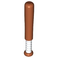 LEGO onderdeel Minifigure, Utensil Baseball Bat 4L with White Grip Handle Pattern (93220pb01)