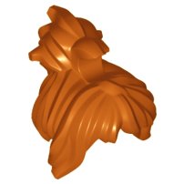 LEGO onderdeel Minifigure, Hair Female Messy with Swept-up Ponytail, Side Bangs and Clip (95326)