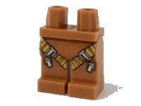 LEGO part Hips and Legs with Orange Harness Pattern 970c00pb0682