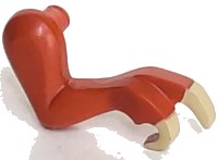 LEGO part Dinosaur Leg Small (Front) Tyrannosaurus rex with Tan Claws Pattern - Right 98059pb01