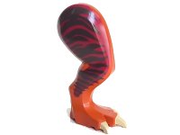 LEGO onderdeel Dinosaur Leg Large (Rear) Tyrannosaurus rex with Pin, Tan Claws and Dark Brown Stripes on Dark Red Pattern - Right 98062c01pb01