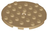 LEGO part Platte, Ronde 6 x 6 avec Trou 11213