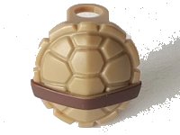 LEGO part Minifigure Turtle Shell with Dark Brown Horizontal Belt Pattern 12609pb01
