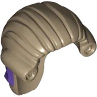 LEGO part Minifigure, Hair Long Tied Back with Dark Purple Ribbon Pattern 12887pb03