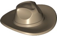 LEGO part Minifigura, Protección Cabeza Sombrero, Ala Muy Ancha, Estilo Outback (Fedora) 13565