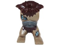 LEGO part Body Giant, Mammoth with 3 Studs and Reddish Brown Mane Pattern 15701pb01