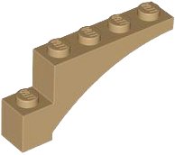 LEGO part Arch 1 x 5 x 2 Raised (3572)