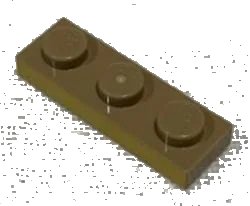LEGO onderdeel Plate 1 x 3 with Gold Pattern on Long Edge (3623pb022)