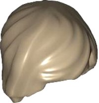 LEGO part Minifigure, Hair Mid-Length Swept Right with Side Part 3884