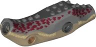 LEGO onderdeel Dinosaur Body Indoraptor / Baryonyx / Therizinosaurus with Dark Bluish Gray Top with Dark Red and Tan Markings Pattern 39039c03pb01