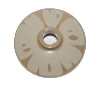 LEGO part Dish 2 x 2 Inverted (Radar) with Mushroom Tan Pattern 4740pb009