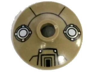 LEGO onderdeel Dish 2 x 2 Inverted (Radar) with Machinery Pattern (Dalek Head) (4740pb013)