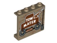 LEGO part Panel 1 x 4 x 3 with Side Supports - Hollow Studs with 'TOW MATER WELCOME' on Tow Truck Pattern 60581pb083