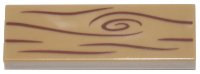 LEGO part Tile 1 x 3 with Wood Grain Pattern 63864pb133