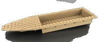 LEGO onderdeel Boat, Hull Unitary 28 x 8, Top 92711