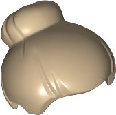 LEGO onderdeel Minifigure, Hair Top Knot Bun 93217