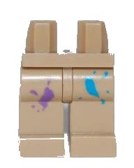 LEGO onderdeel Hips and Legs with Paint Spots Multicolor Pattern (970c00pb0097)