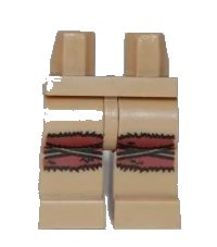 LEGO part Hips and Legs with Tattered Knees Pattern 970c00pb0100
