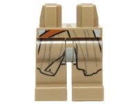 LEGO part Hips and Legs with SW Flowing Robe and Dark Orange Strap Pattern 970c00pb0445