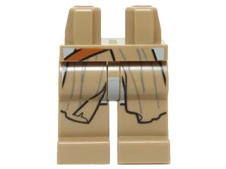 LEGO onderdeel Hips and Legs with SW Flowing Robe and Dark Orange Strap Pattern (970c00pb0445)
