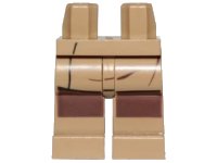 LEGO part Hips and Legs with Creases and Dark Brown Leggings Pattern 970c00pb0715