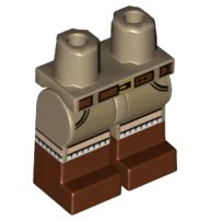 LEGO onderdeel Hips and Legs with Reddish Brown Belt and Reddish Brown Boots Pattern 970c00pb0818