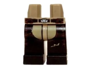 LEGO onderdeel Hips and Black Legs with Steer Head Belt and Chaps Pattern (970c11pb08)