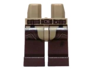 LEGO onderdeel Hips and Dark Brown Legs with Dark Brown Belt and Chaps Pattern (970c120pb03)