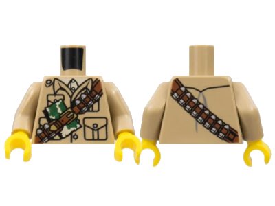 LEGO onderdeel Torso Monster Fighters with Ammunition Belt Pattern / Dark Tan Arms / Yellow Hands (973pb1113c01)