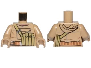 LEGO onderdeel Torso SW Hoodie Jacket with Large Central Pocket and Olive Green Pocket on Shoulder Strap Pattern (Resistance Trooper) / Dark Tan Arms / Dark Tan Hands (973pb2814c01)
