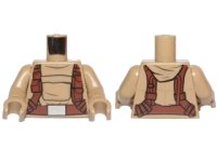 LEGO onderdeel Torso SW Hoodie Jacket with Large Central Pocket and Reddish Brown Utility Belts Pattern (Resistance Trooper) / Dark Tan Arms / Dark Tan Hands 973pb2923c01