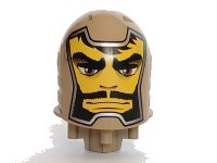 LEGO onderdeel Large Figure Head with Santis, Sir Pattern - Series 2 bb0153pb08