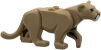 LEGO part Cat, Large (Mountain Lion) with White Muzzle, Medium Azure Eyes and Nougat Nose Pattern bb0787c01pb04